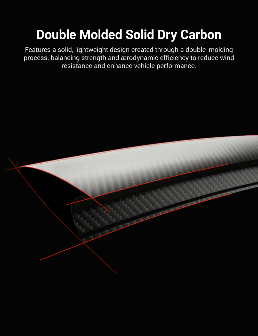 Highland Dry Carbon Fiber Performance Spoiler for Tesla Model 3/Y - Teskay