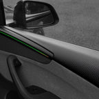 Dry Carbon Fiber Full Upper Oversized Extended Door Panel Overlays for Model Y Juniper
