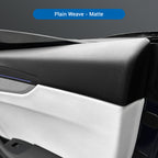 Dry Carbon Fiber Full Upper Oversized Extended Door Panel Overlays for Model Y Juniper