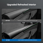 Dry Carbon Fiber Full Upper Oversized Extended Door Panel Overlays for Model Y Juniper