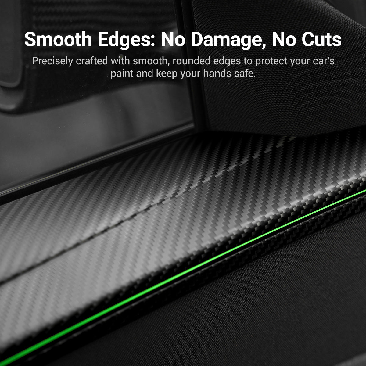 Dry Carbon Fiber Full Upper Oversized Extended Door Panel Overlays for Model Y Juniper