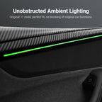 Dry Carbon Fiber Full Upper Oversized Extended Door Panel Overlays for Model Y Juniper