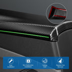 Dry Carbon Fiber Full Upper Oversized Extended Door Panel Overlays for Model Y Juniper