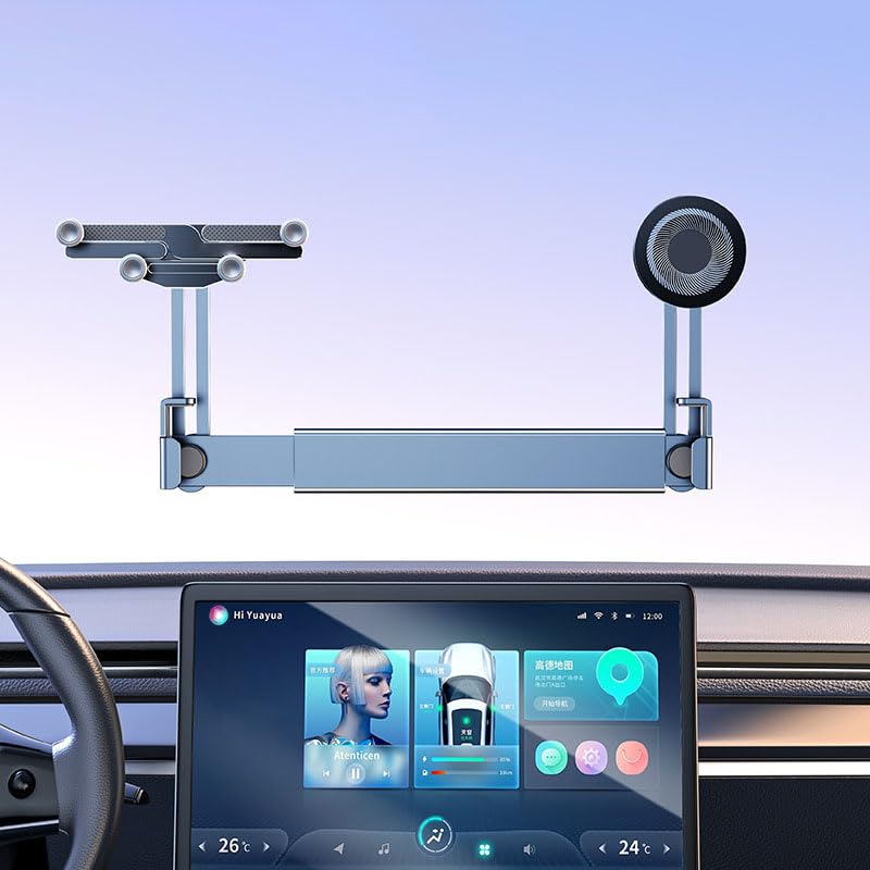 Screen-Mounted Dual-Phone Holder for Tesla Model 3 / Model Y