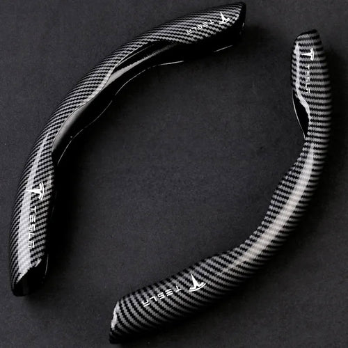 Faux Carbon Fiber Texture Anti-Slip Steering Wheel Cover for Tesla Model 3/Y/X/S All Tesla models