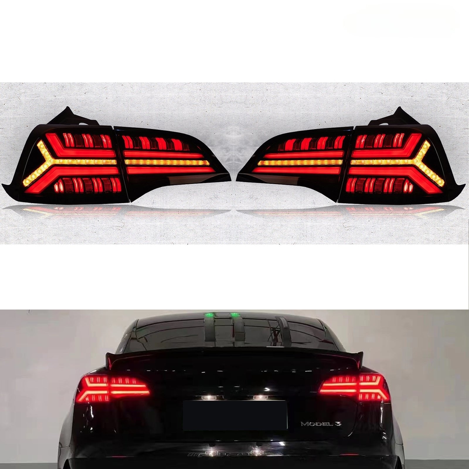 Fish Bone Tail Light for Model 3/Y