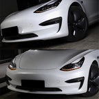 Fog Light Trim for Tesla Model 3/Y - High-Quality ABS with Carbon Fiber Finish