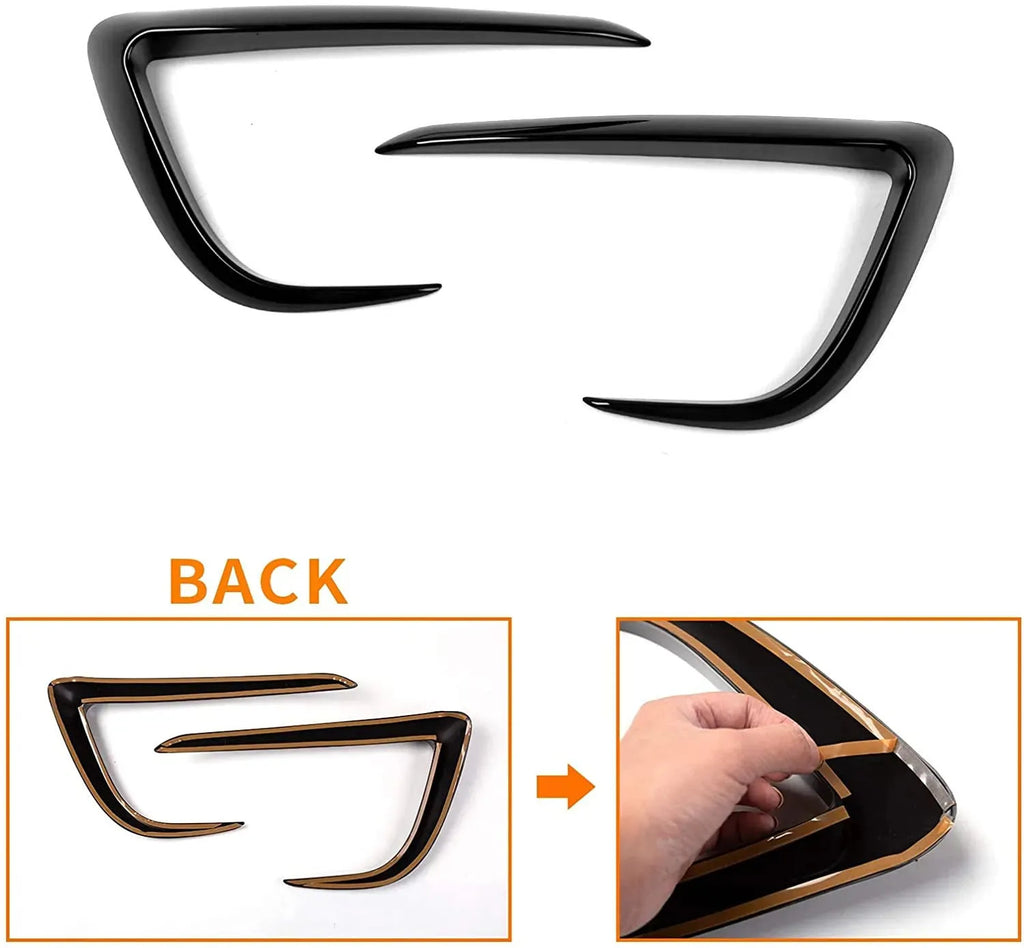 Fog Light Trim for Tesla Model 3/Y - High-Quality ABS with Carbon Fiber Finish