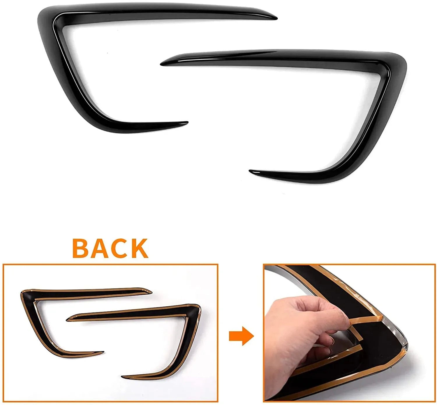 Fog Light Trim for Tesla Model 3/Y - High-Quality ABS with Carbon Fiber Finish