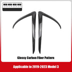 Fog Light Trim for Tesla Model 3/Y - High-Quality ABS with Carbon Fiber Finish