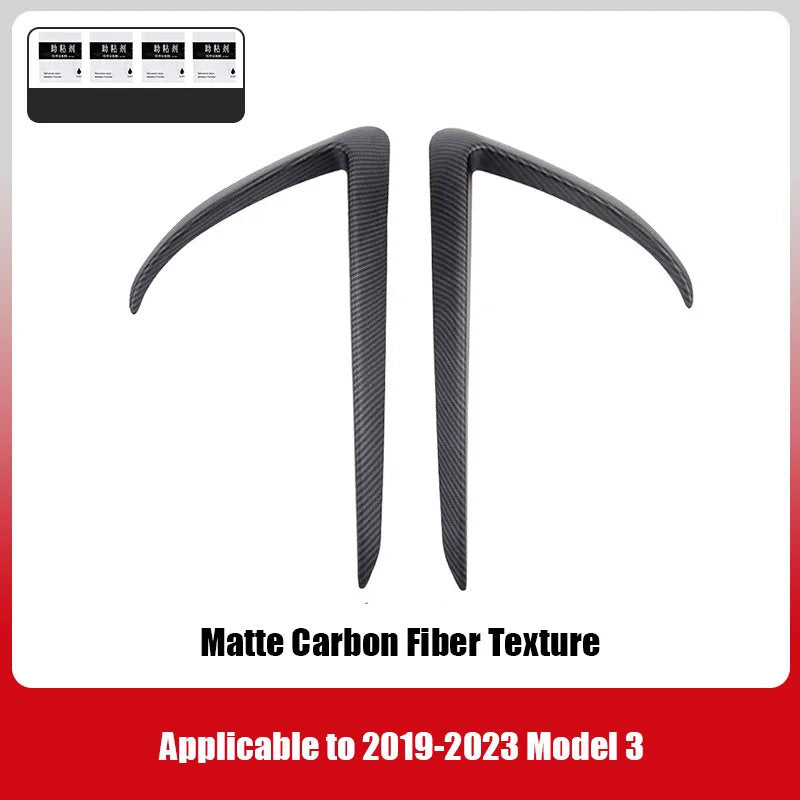 Fog Light Trim for Tesla Model 3/Y - High-Quality ABS with Carbon Fiber Finish