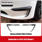 Fog Light Trim for Tesla Model 3/Y - High-Quality ABS with Carbon Fiber Finish