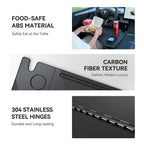 Foldable In-Car Laptop & Dining Table with Carbon Fiber Texture for Tesla Model 3 / Model Y