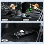 Foldable In-Car Laptop & Dining Table with Carbon Fiber Texture for Tesla Model 3 / Model Y