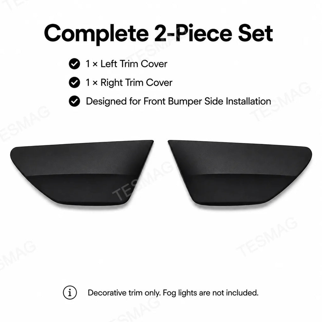 Front Bumper Fog Light Area Accent Trim Cover for Tesla Model Y Juniper Premium / Model YL
