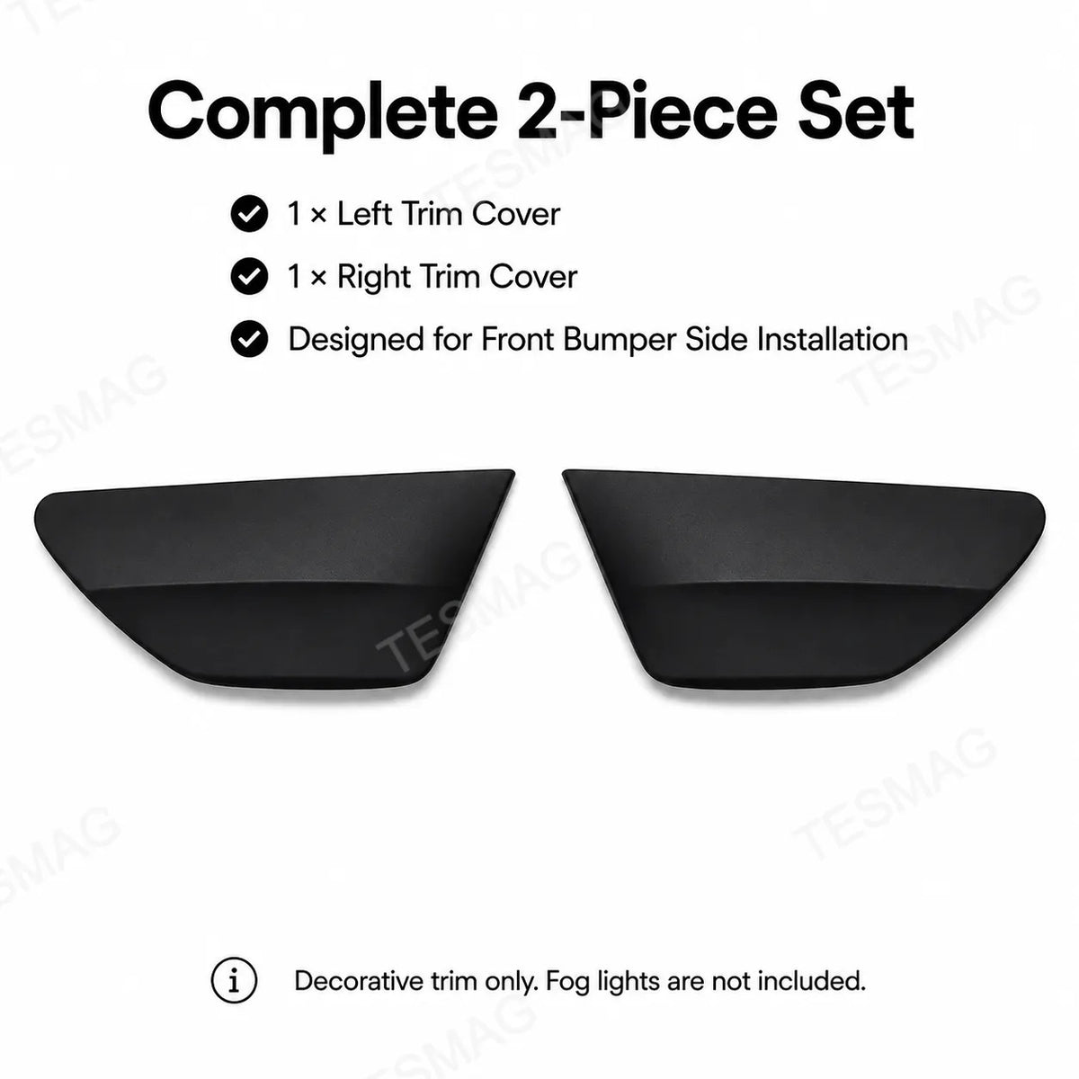 Front Bumper Fog Light Area Accent Trim Cover for Tesla Model Y Juniper Premium / Model YL