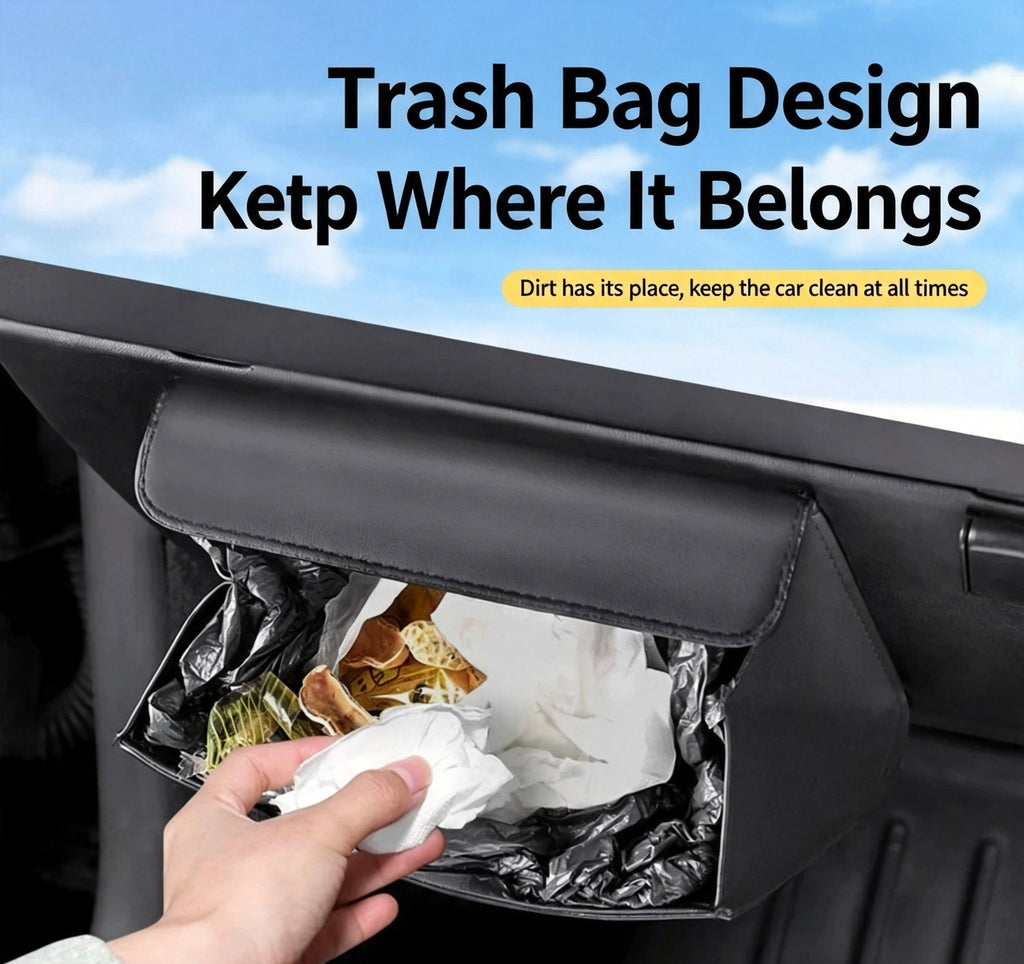 Glove Box Tissue & Trash Bag Organizer for Tesla Model 3/Y Refresh