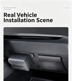 Glove Box Tissue & Trash Bag Organizer for Tesla Model 3/Y Refresh