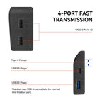 Glovebox USB Hub for Tesla Model Y / Model 3 Highland – Multi-Port ABS Flocking Dock