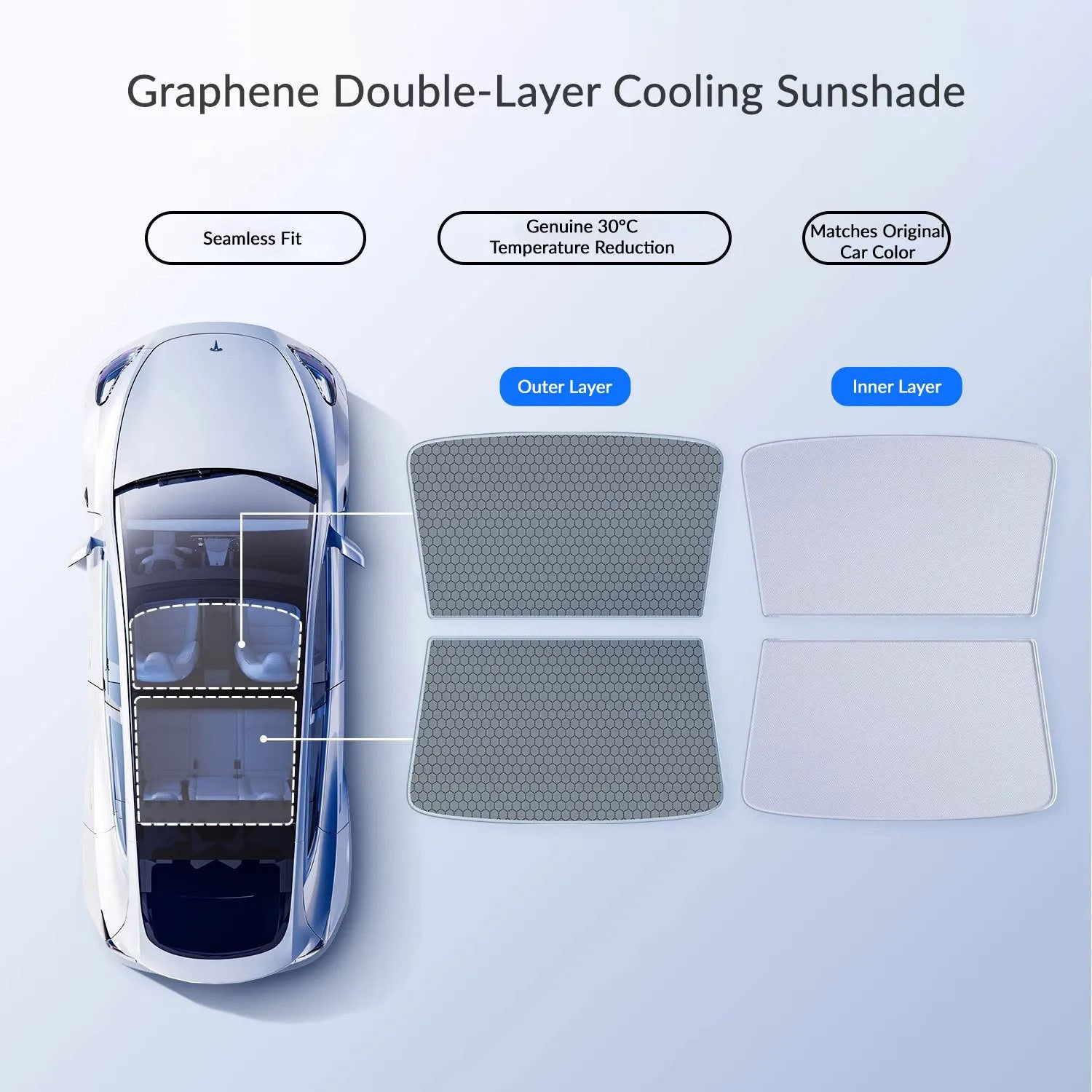 Graphene Sunshade for Tesla Model 3/Y