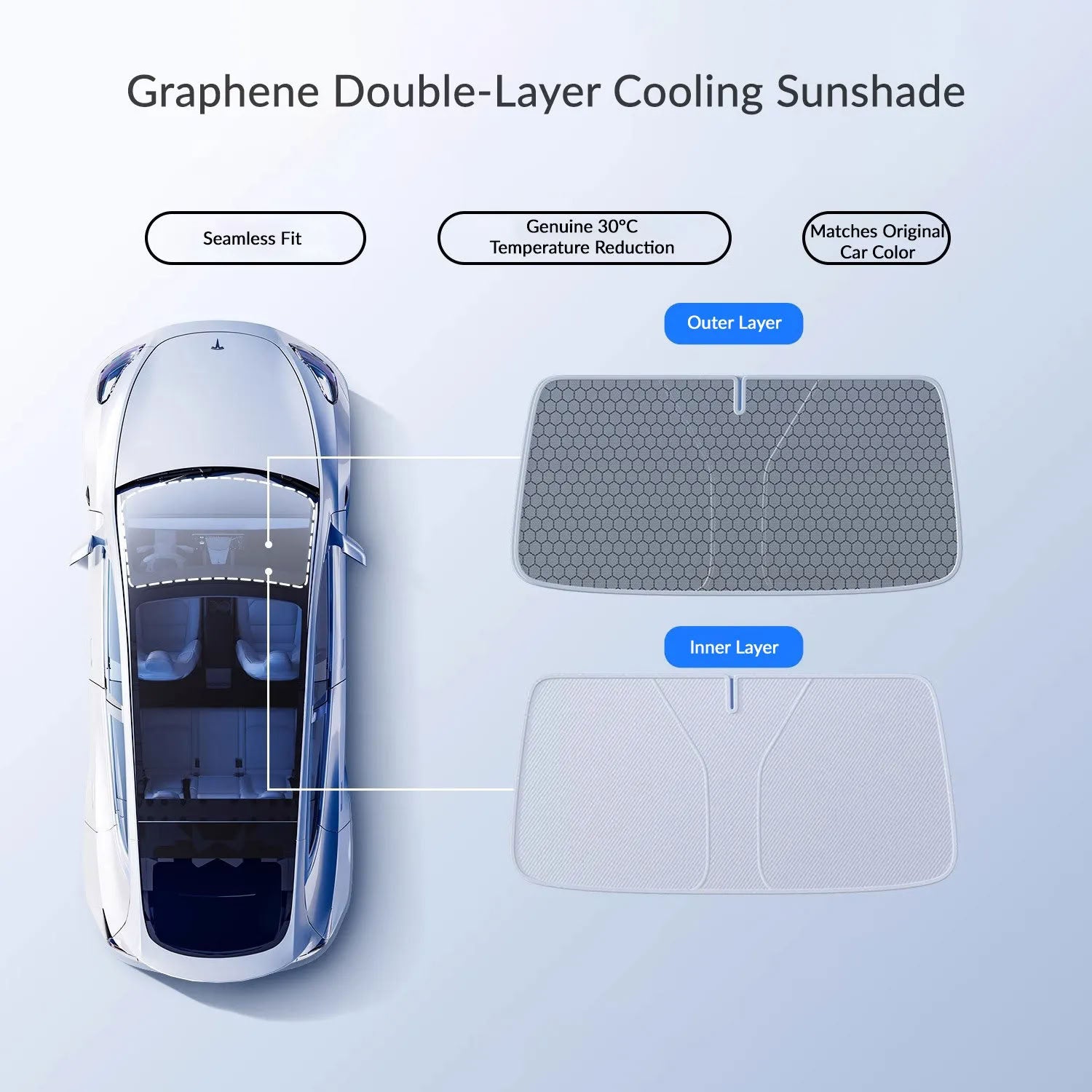 Graphene Sunshade for Tesla Model 3/Y