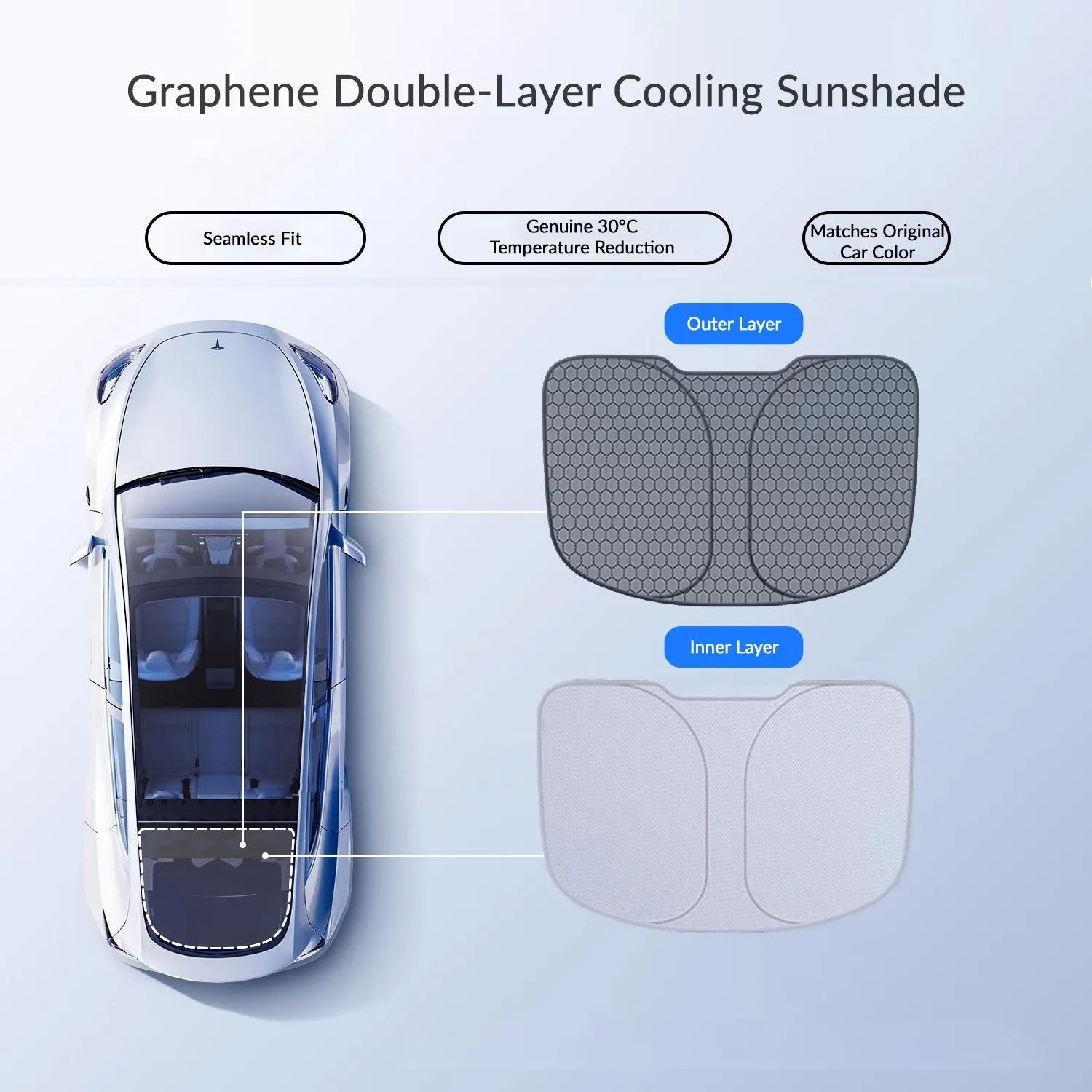 Graphene Sunshade for Tesla Model 3/Y