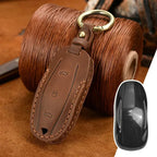 Handmade Leather Tesla Model S 3 X Y Key Fob Case Cover