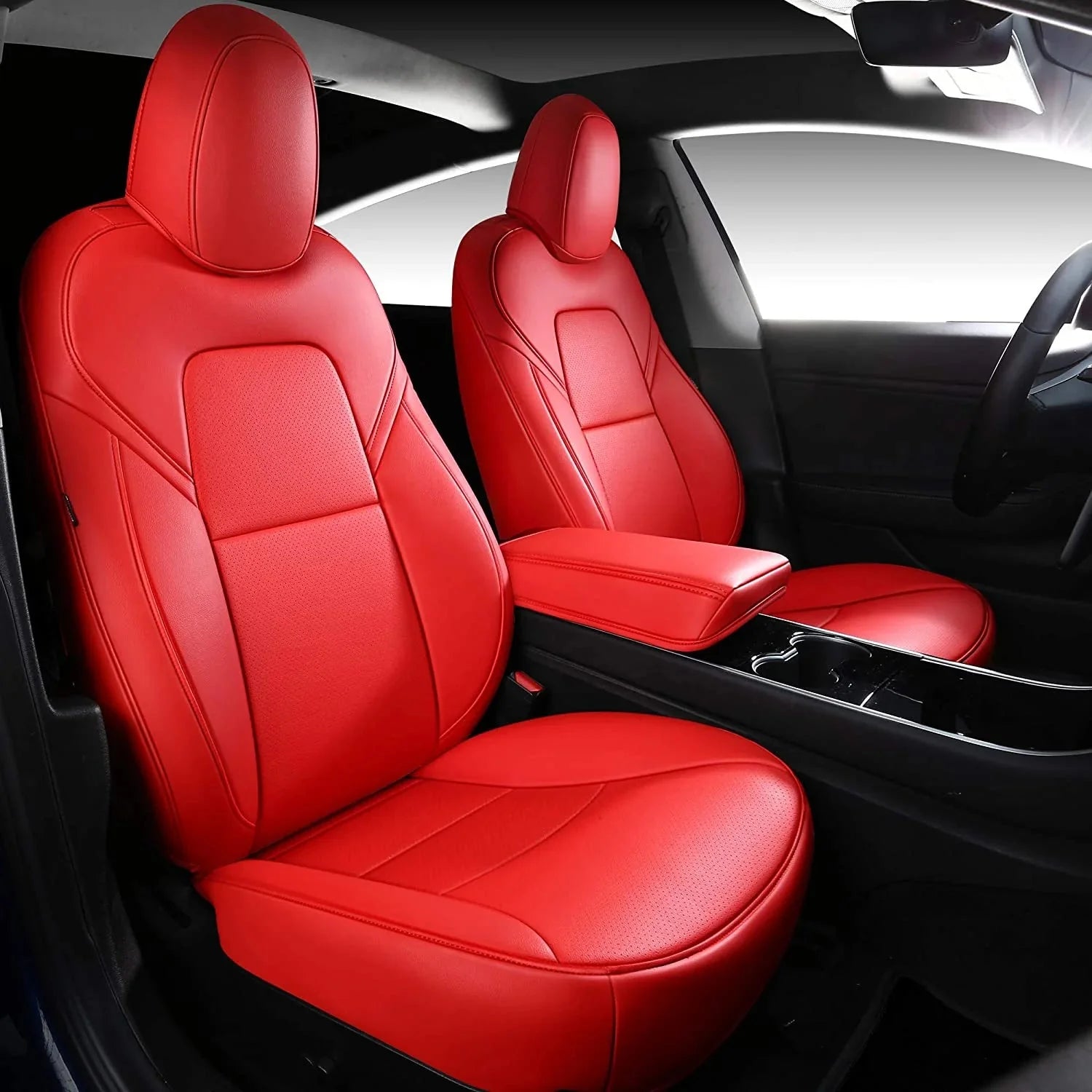 Leather Seat Covers for Model 3 & Model Y - Teskay