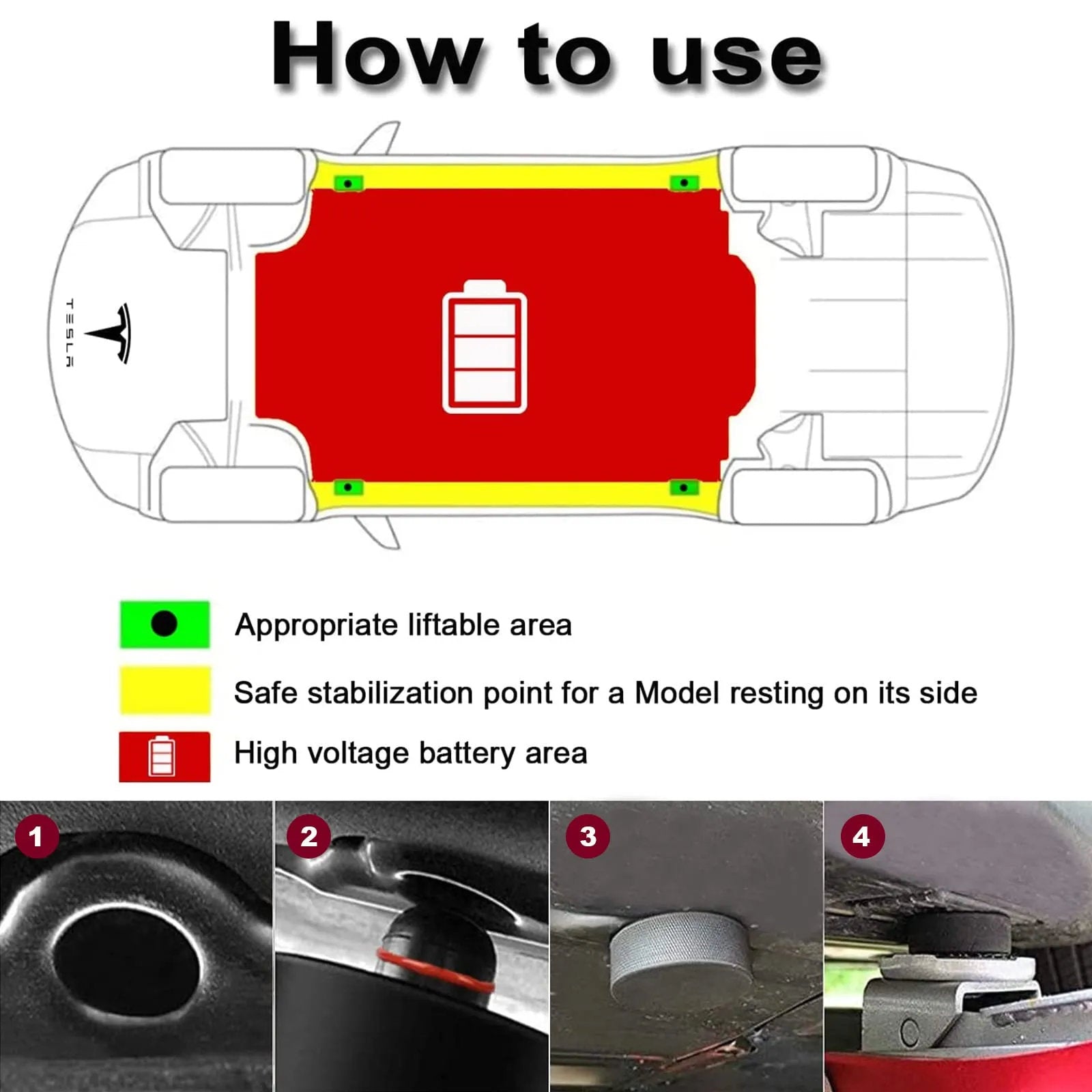 Lifting Jack Pad for Tesla Model 3/S/X/Y