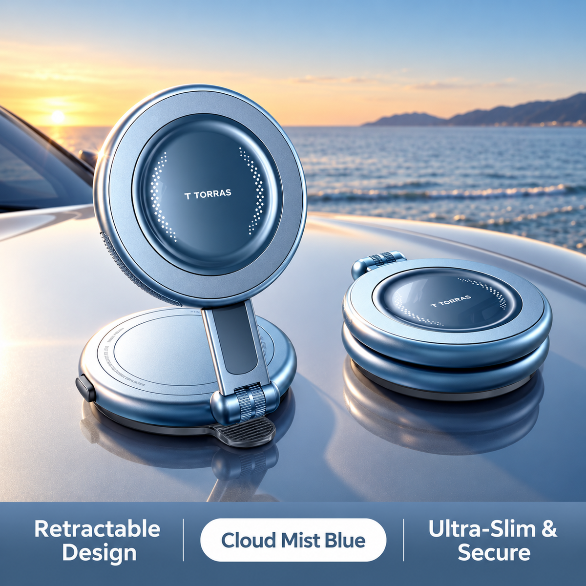 Magnetic Vacuum Car Phone Mount – Strong Suction & 360° Rotation-Teskay