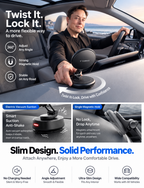 Magnetic Vacuum Car Phone Mount – Strong Suction & 360° Rotation-Teskay