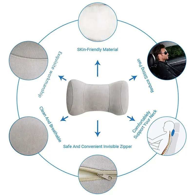 Memory Foam Headrest Pillow for Tesla Model S/3/X/Y