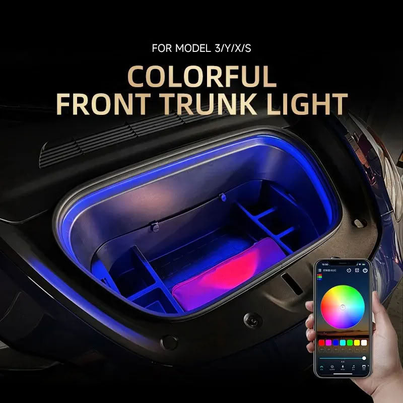 Model 3/Y/X/S（2021-2023） Frunk LED Bluetooth RGB Lighting Kit