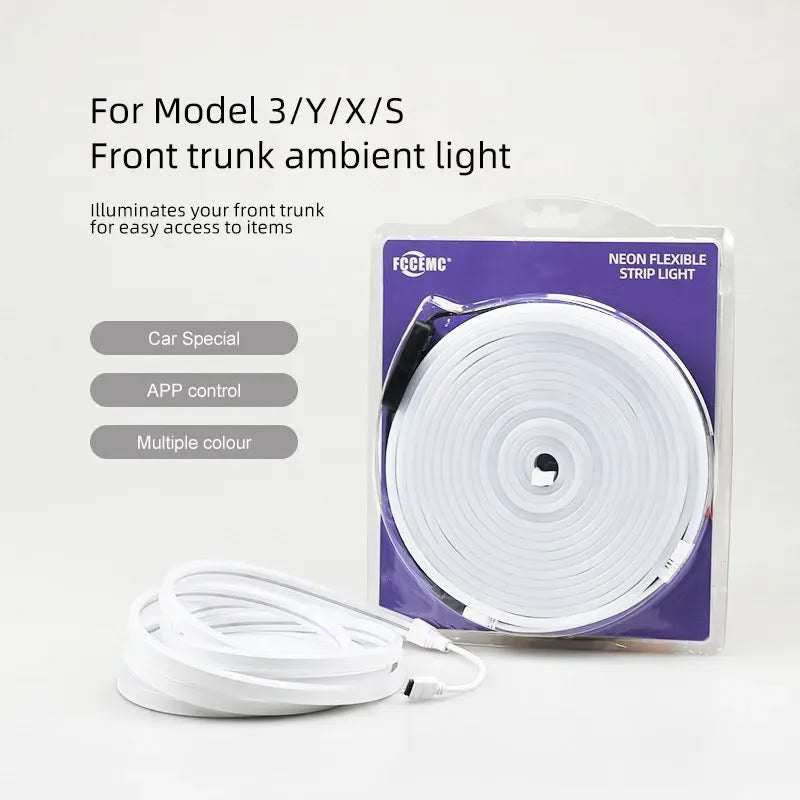 Model 3/Y/X/S（2021-2023） Frunk LED Bluetooth RGB Lighting Kit