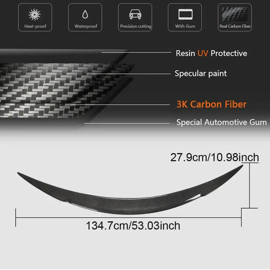 Model S (2014-2019) Type R Spoiler - Genuine Molded Carbon Fiber