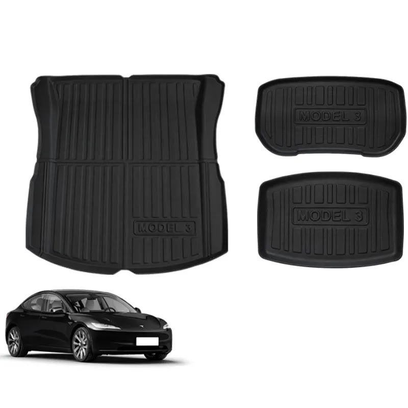 Model 3 highland（2024+）Frunk and Trunk All-Weather Cargo Floor Mat (3PCS)
