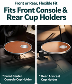 Multifunctional floating table with rotating cup holder for car