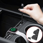 USB Hub with Built-in Apple Watch Wireless Charger for Tesla Model 3 Highland & Model Y Juniper