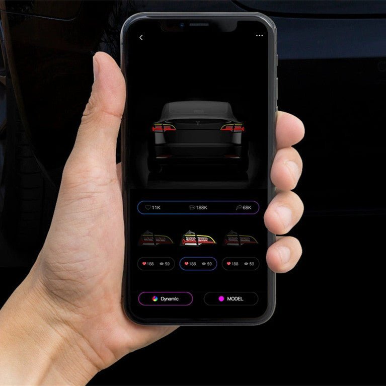 OLED APP-Controlled Tail Light for Model 3/Y