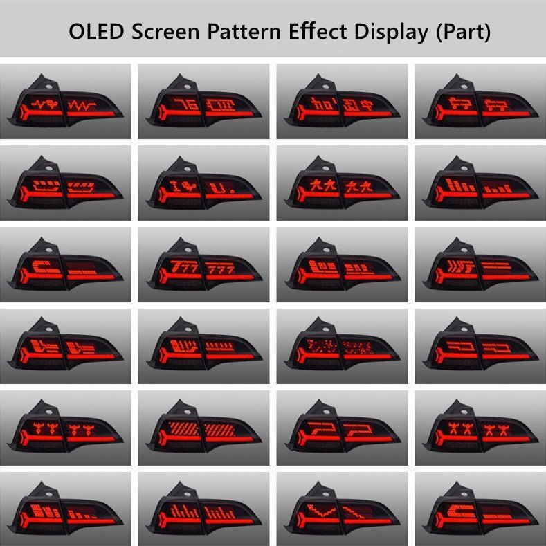 OLED APP-Controlled Tail Light for Model 3/Y