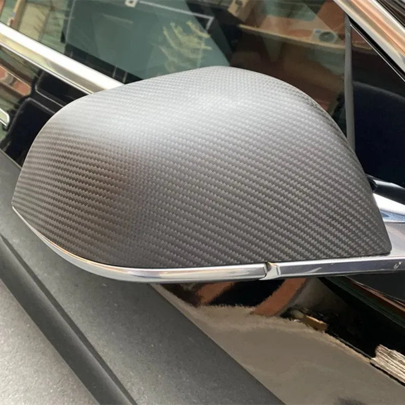 Precision Carbon Fiber Side Mirror Caps for Tesla Model S (1 Pair)