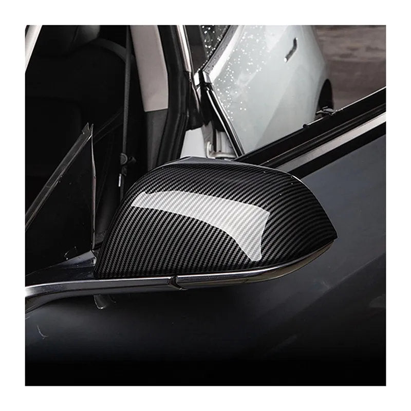Real Carbon Fiber Rearview Mirror Covers for Tesla Model 3 (Set of 2) – Non-Replacement Style