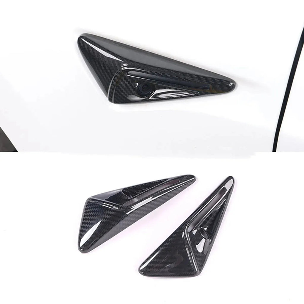 Real Carbon Fiber Side Camera Cover for Tesla Model 3 Highland