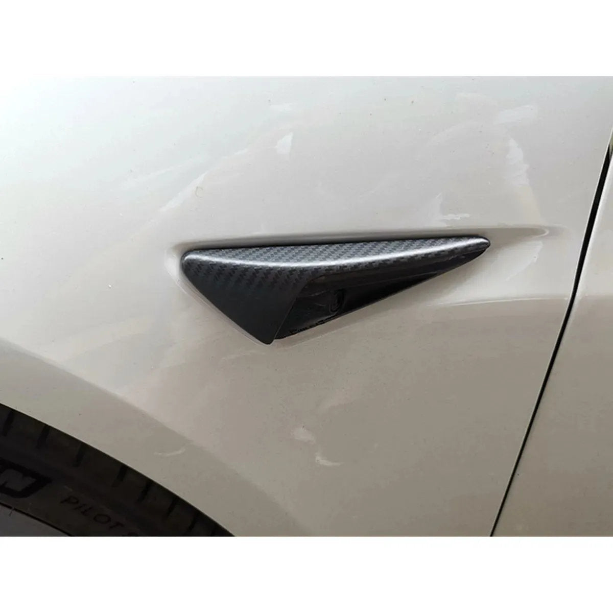Real Carbon Fiber Side Camera Cover for Tesla Model 3 Highland