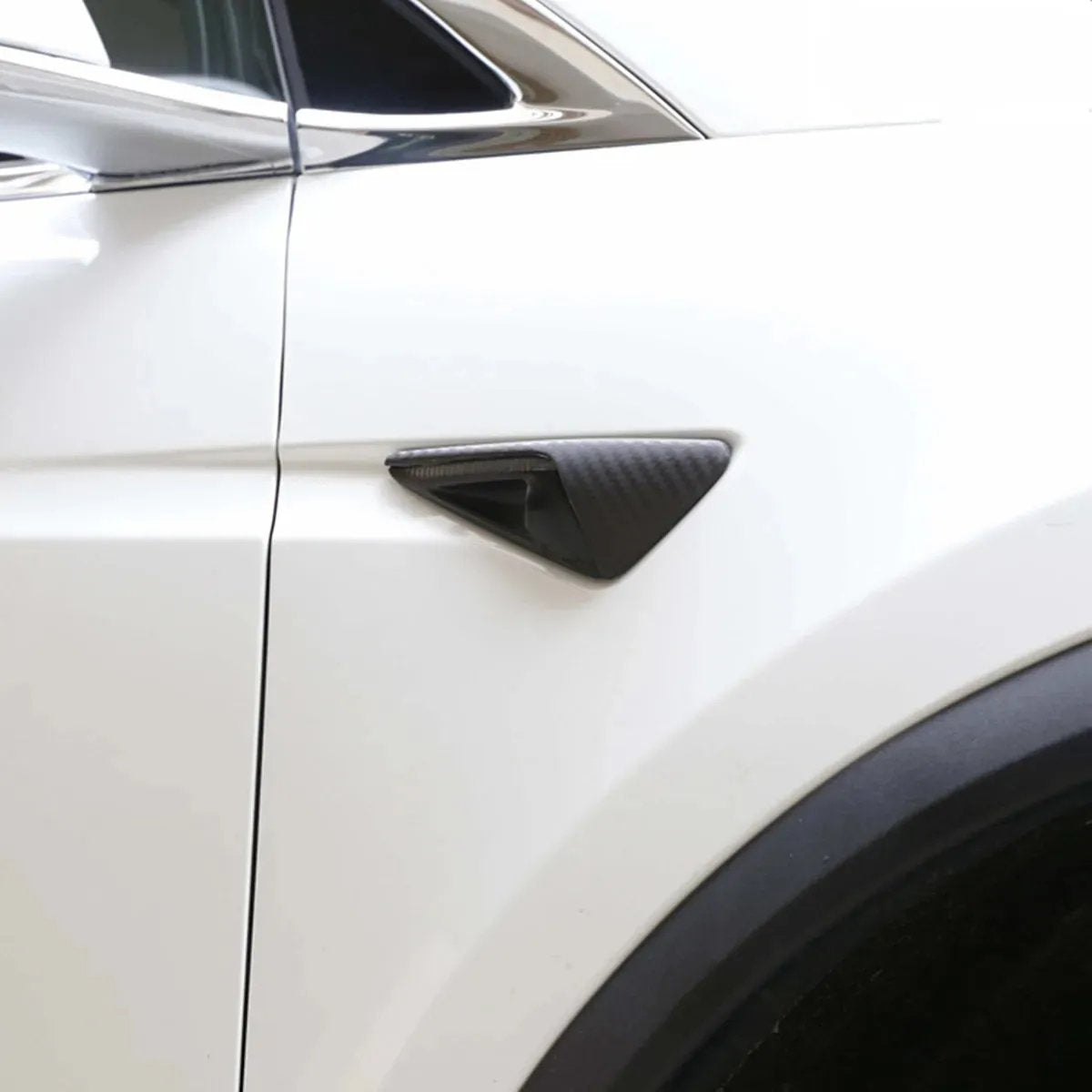 Real Carbon Fiber Side Camera Cover for Tesla Model 3 Highland