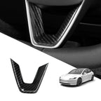Real Carbon Fiber Steering Wheel Cover for Model 3 Highland/Model Y Juniper