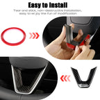 Real Carbon Fiber Steering Wheel Cover for Model 3 Highland/Model Y Juniper