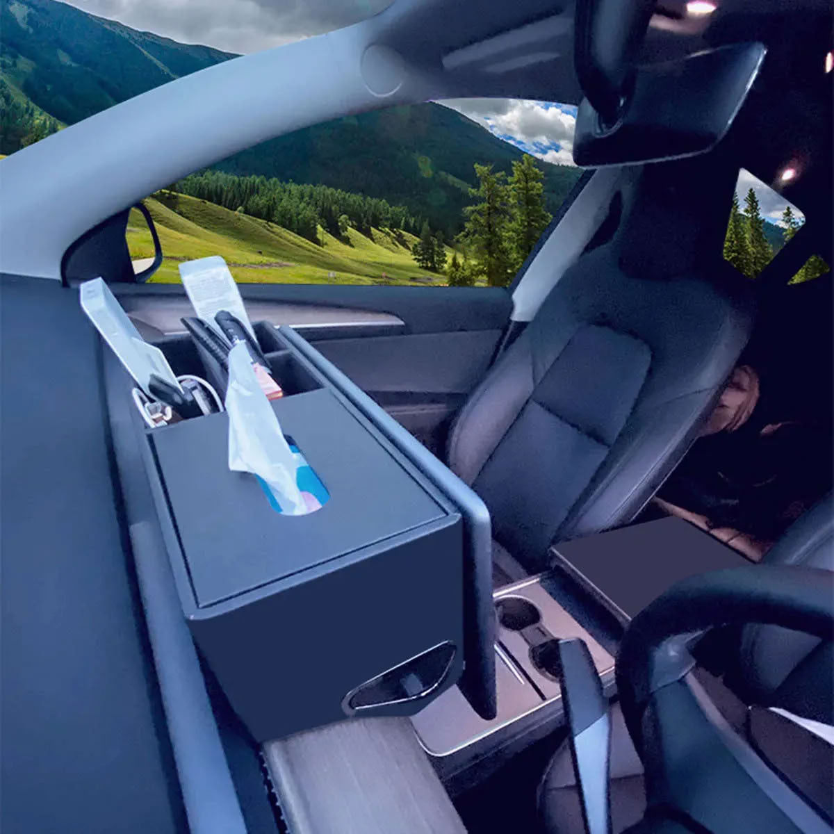 Rear Screen Storage Box for Tesla Model 3/Y