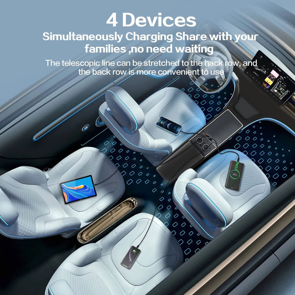 Retractable USB Hub for Tesla Model 3/Y（2021-2023）