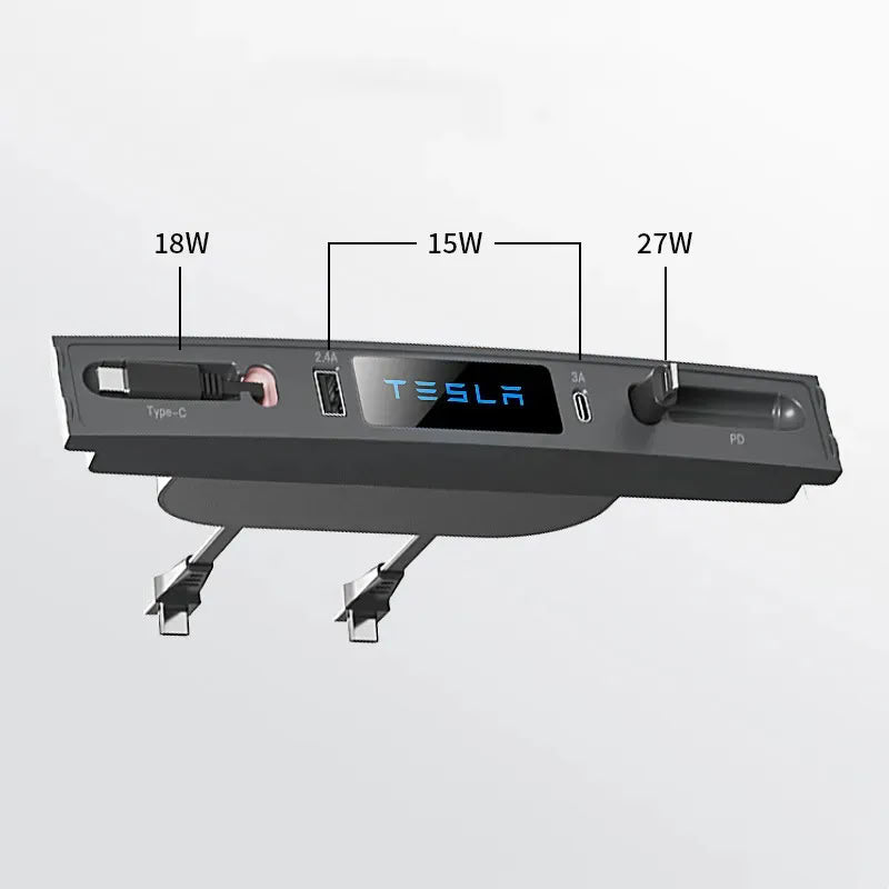 Retractable USB Hub for Tesla Model 3/Y（2021-2023）